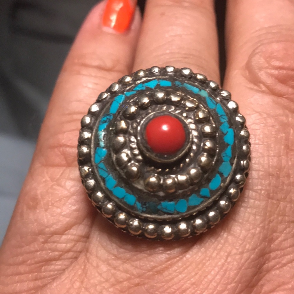 Bohemian vintage oversized ring